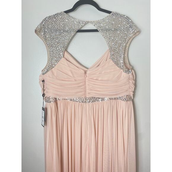 NWT ADRIANNA PAPELL DRESS GOWN 16W PINK MOTHER OF THE BRIDE BRIDESMAID FORMAL - Picture 11 of 16